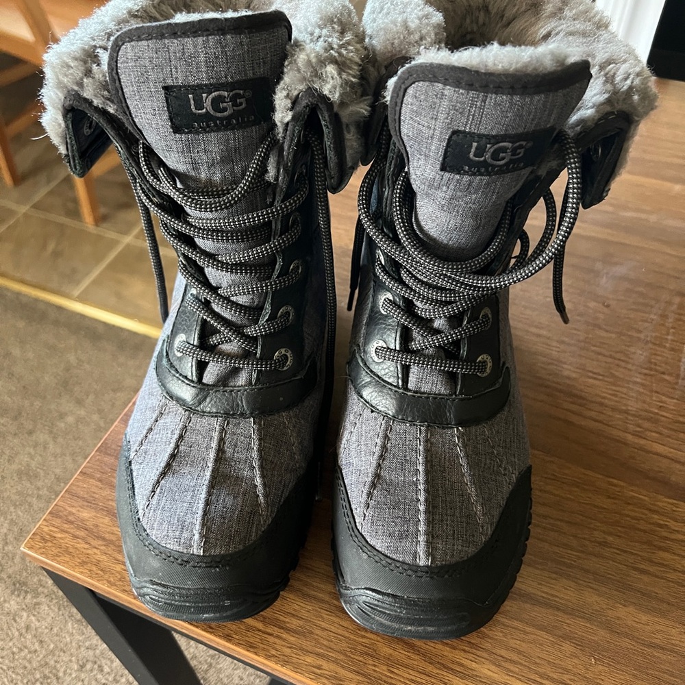 UGG Charcoal Lace-Up Boots